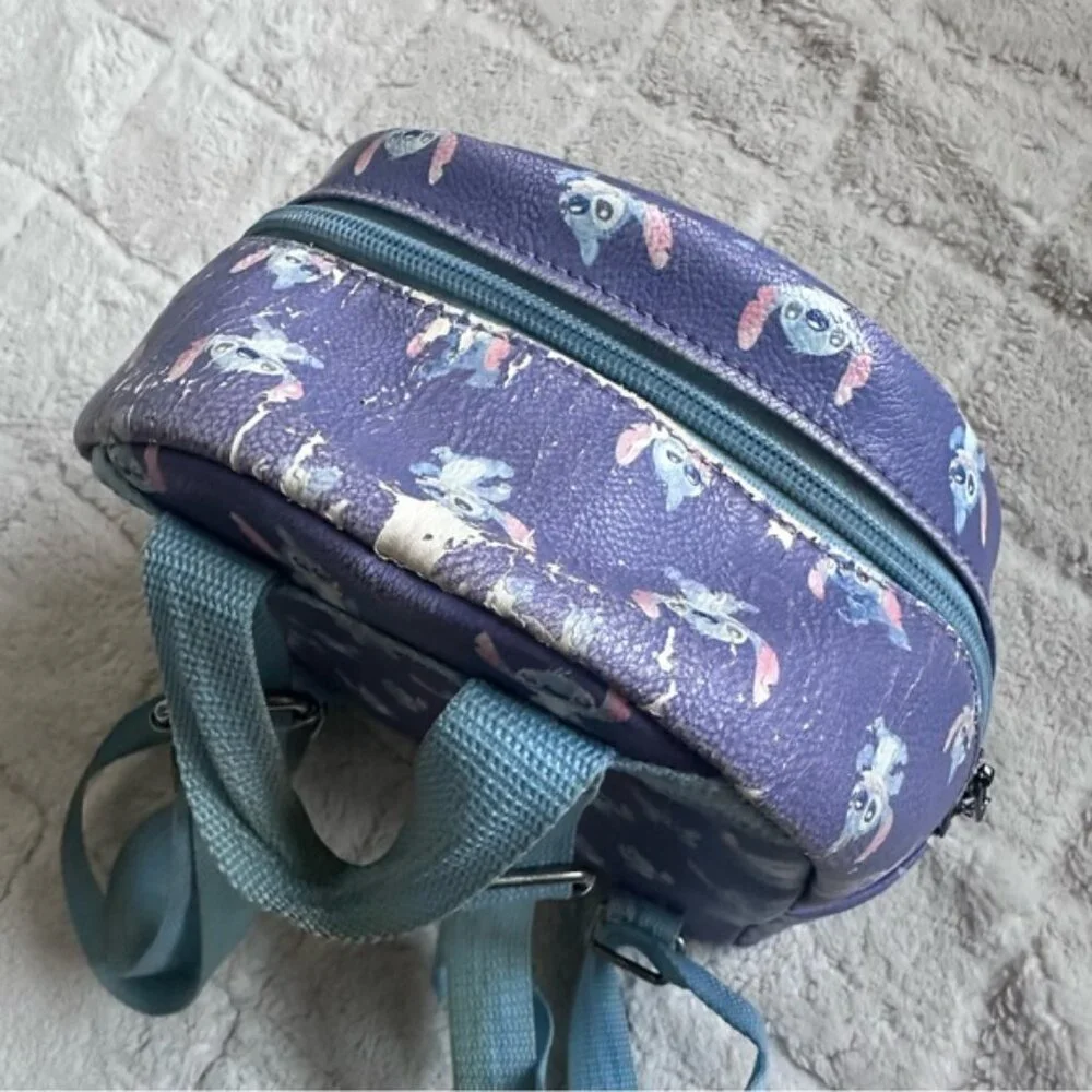 FLAWED Disney x Loungefly | Purple Lilo & Stitch Poses Mini Backpack | One Size